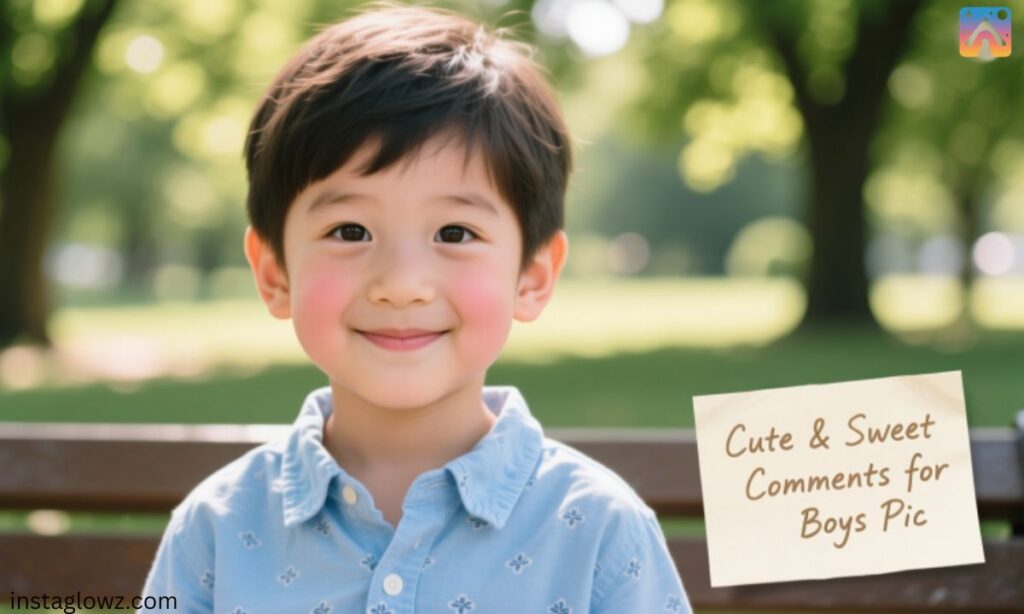Cute & Sweet Comments for Boys Pic (English)