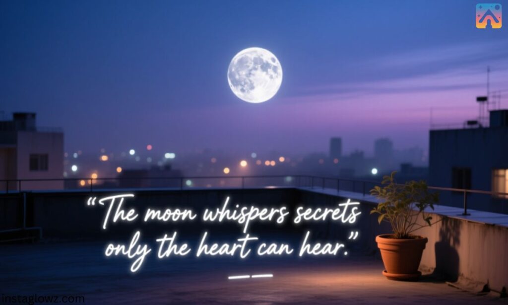 Moon shayari in english for instagram