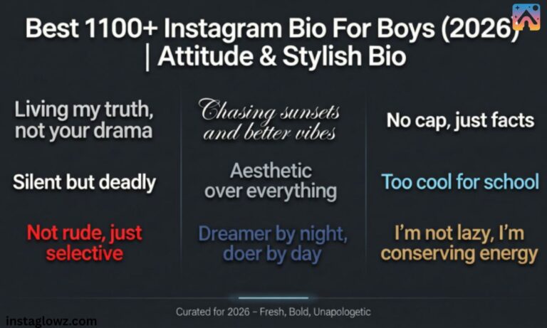 Best 1100+ Instagram Bio For Boys (2026) Attitude & Stylish Bio